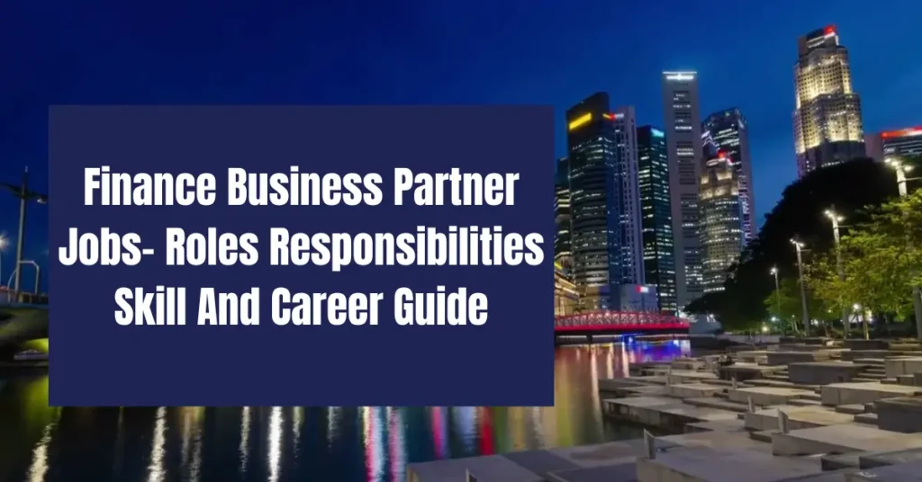 finance business partner jobs roles responsibilities kill and career guide